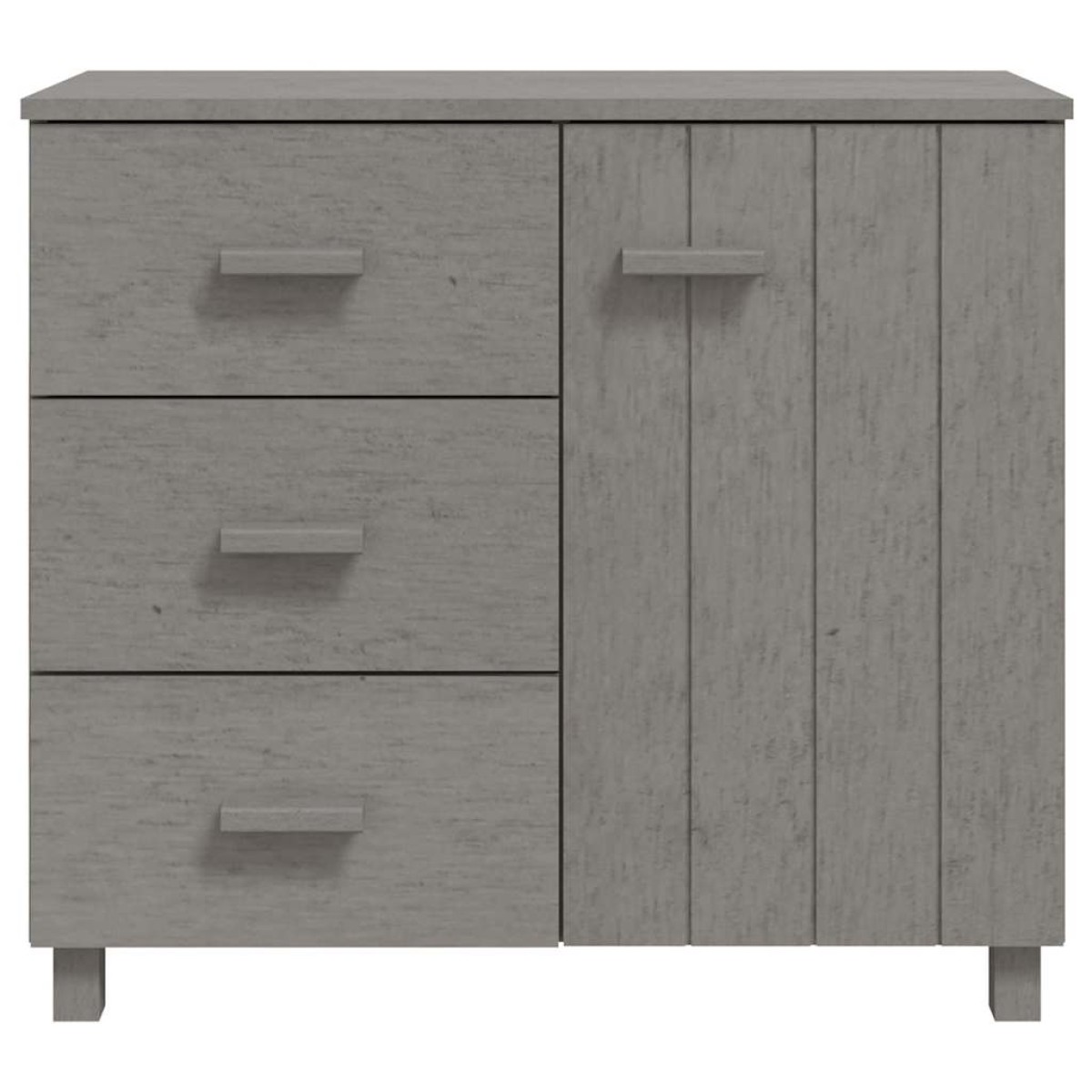 vidaXL Συρταριέρα HAMAR Αν. Γκρι 90 x 40 x 80 εκ. Μασίφ Ξύλο Πεύκου