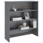 vidaXL Πάνω Μέρος Ντουλαπιού HAMAR Γκρι 90x30x100 εκ. Μασίφ Πεύκο