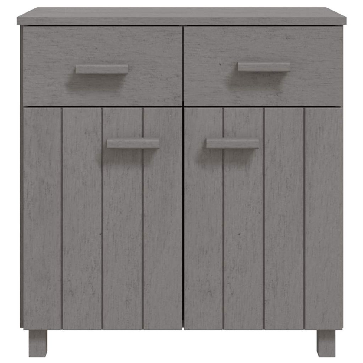 vidaXL Ντουλάπι Αποθήκευσης Ανοιχτό Γκρι 79x40x80 εκ Μασίφ Ξύλο Πεύκου