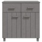 vidaXL Ντουλάπι Αποθήκευσης Ανοιχτό Γκρι 79x40x80 εκ Μασίφ Ξύλο Πεύκου