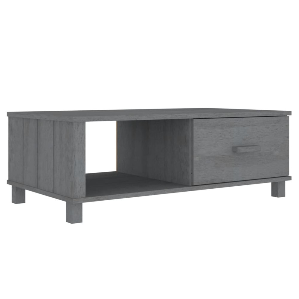 vidaXL Τραπεζάκι Σαλονιού HAMAR Σκ. Γκρι 100x55x35εκ Μασίφ Ξύλο Πεύκου