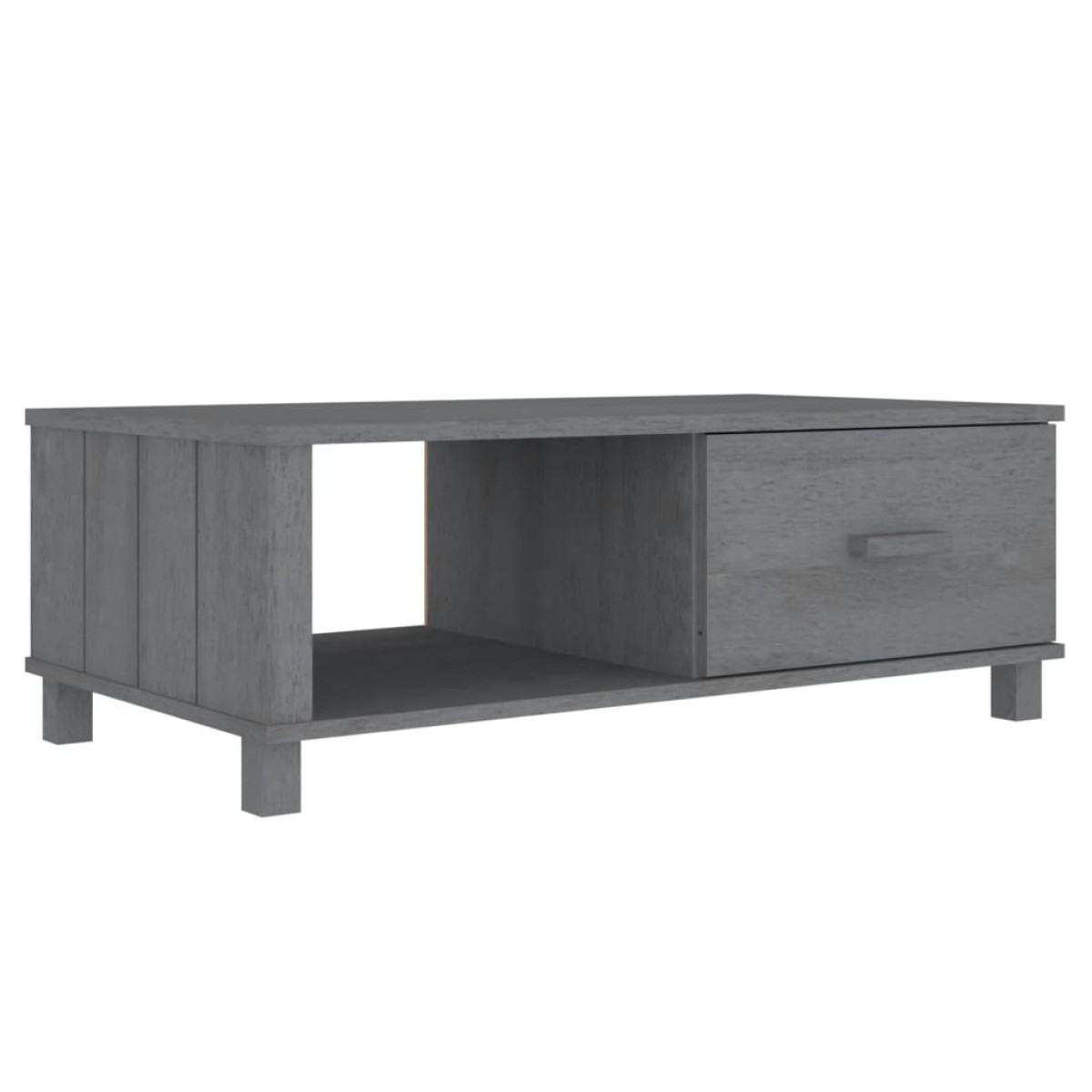 vidaXL Τραπεζάκι Σαλονιού HAMAR Σκ. Γκρι 100x55x35εκ Μασίφ Ξύλο Πεύκου