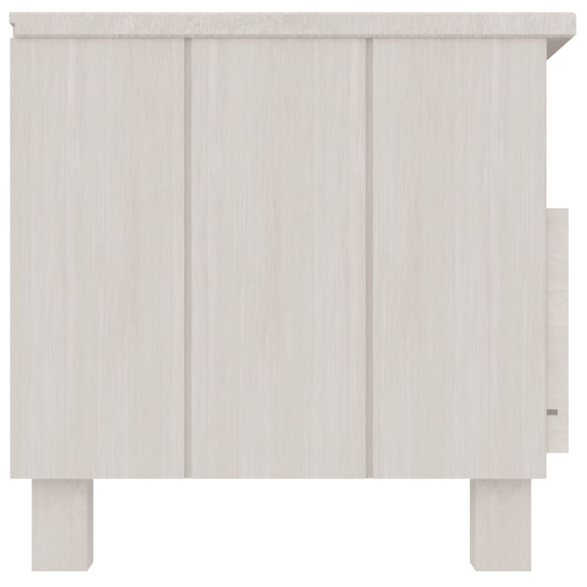 vidaXL Έπιπλο Τηλεόρασης HAMAR Λευκό 106x40x80 εκ. Μασίφ Ξύλο Πεύκου