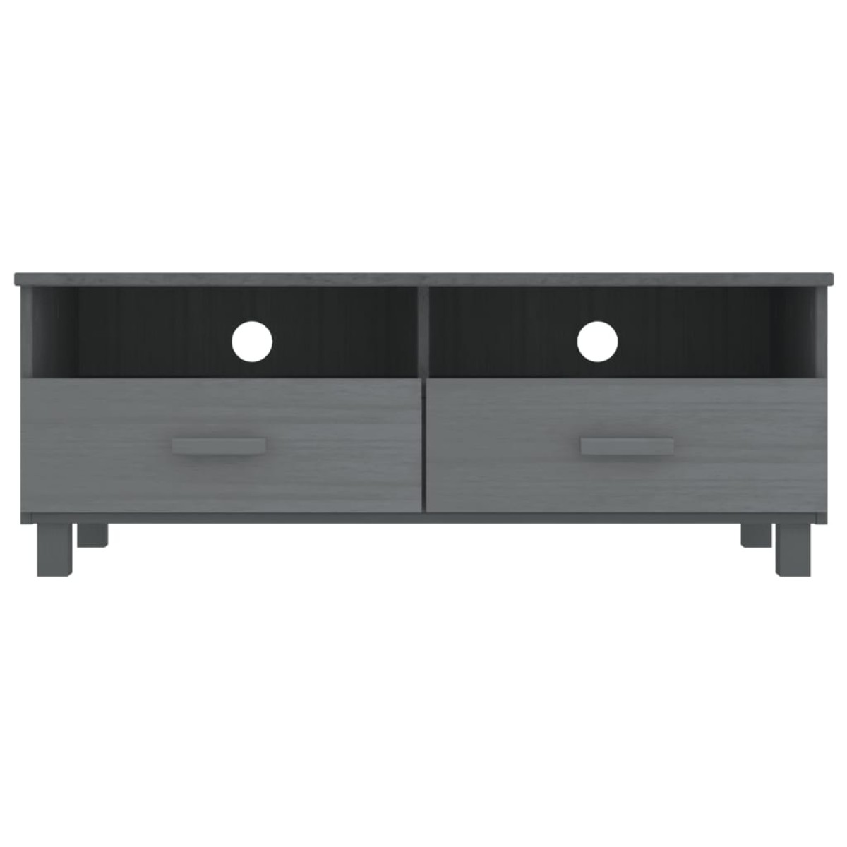 vidaXL Έπιπλο Τηλεόρασης HAMAR Σκ. Γκρι 106x40x40εκ. Μασίφ Ξύλο Πεύκου