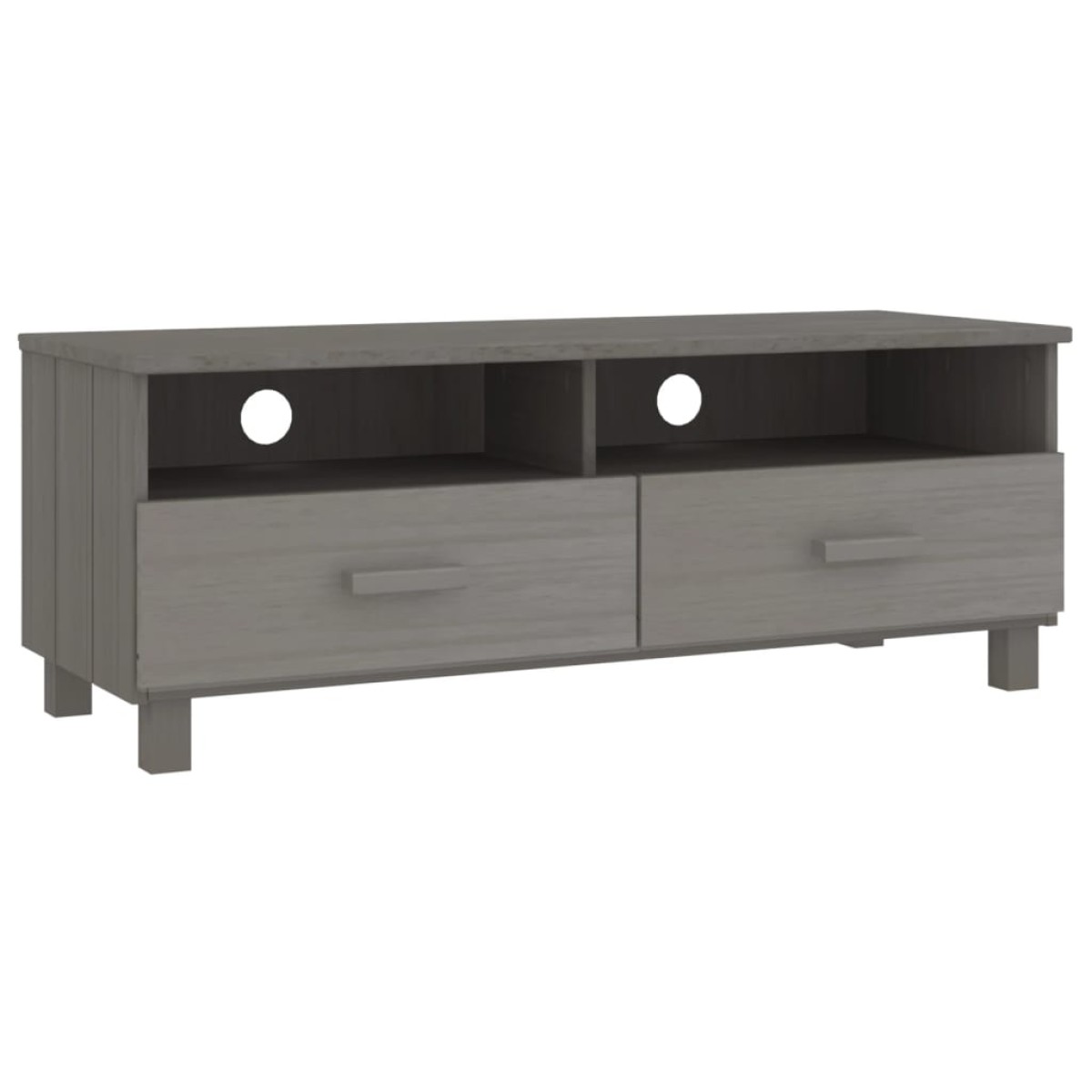 vidaXL Έπιπλο Τηλεόρασης HAMAR Αν. Γκρι 106x40x40εκ. Μασίφ Ξύλο Πεύκου