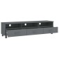 vidaXL Έπιπλο Τηλεόρασης HAMAR Σκ. Γκρι 158x40x40εκ. Μασίφ Ξύλο Πεύκου