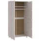 vidaXL Ντουλάπα HAMAR Λευκό 89 x 50 x 180 εκ. από Μασίφ Ξύλο Πεύκου