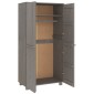 vidaXL Ντουλάπα HAMAR Αν. Γκρι 89 x 50 x 180 εκ. από Μασίφ Ξύλο Πεύκου