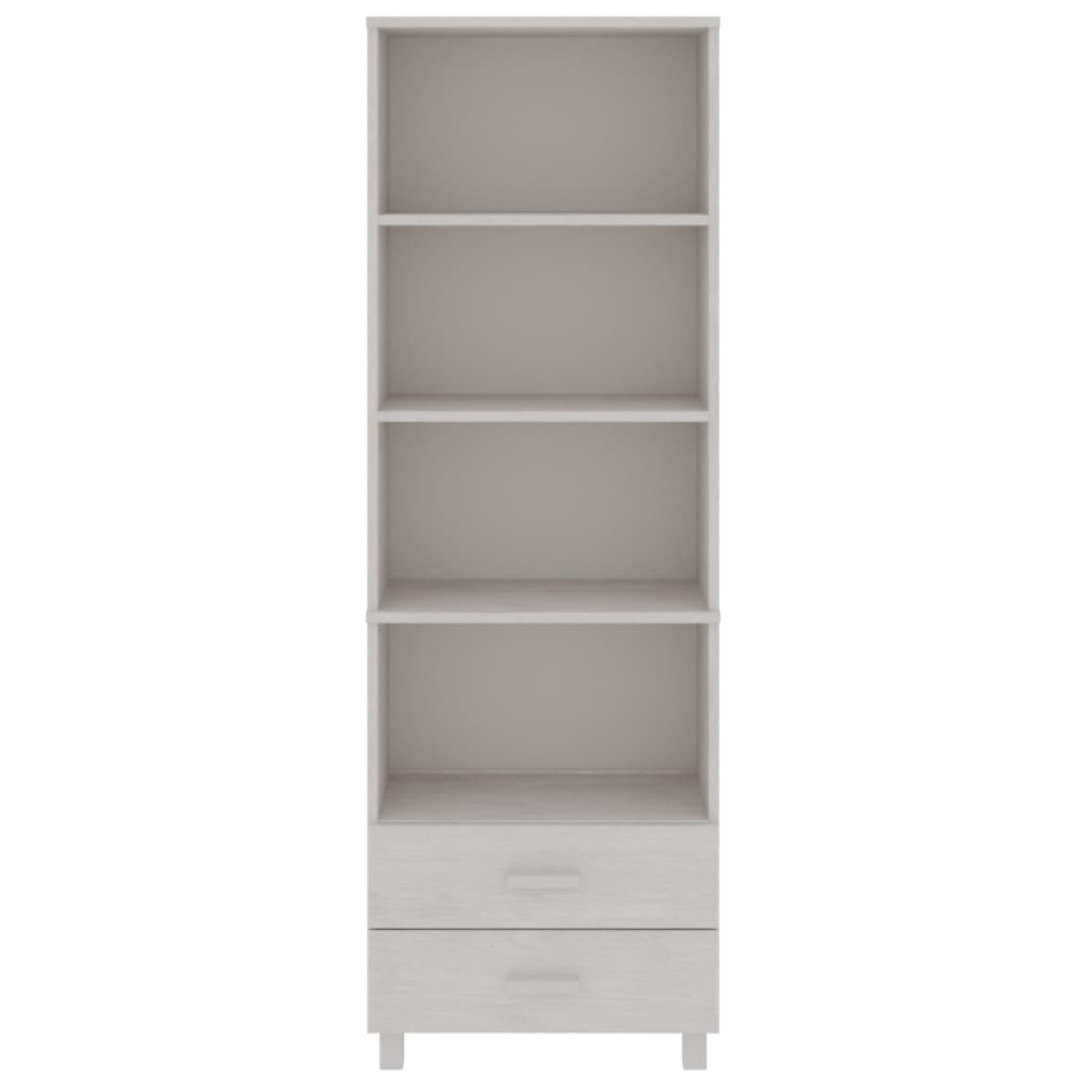 vidaXL Ραφιέρα HAMAR Λευκή 60 x 35 x 180 εκ. από Μασίφ Ξύλο Πεύκου