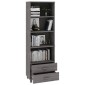 vidaXL Ντουλάπι HAMAR Αν. Γκρι 60 x 35 x 180 εκ Μασίφ Ξύλο Πεύκου