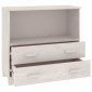 vidaXL Ντουλάπι HAMAR Λευκό 85 x 35 x 80 εκ. από Μασίφ Ξύλο Πεύκου