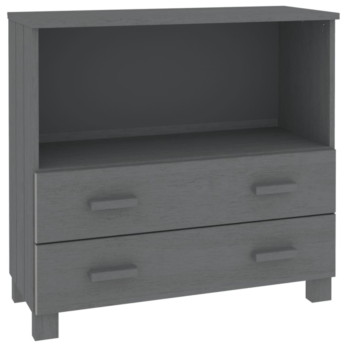 vidaXL Ντουλάπι HAMAR Σκ. Γκρι 85 x 35 x 80 εκ. από Μασίφ Ξύλο Πεύκου