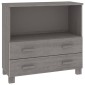 vidaXL Ντουλάπι HAMAR Αν. Γκρι 85 x 35 x 80 εκ. από Μασίφ Ξύλο Πεύκου