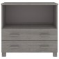 vidaXL Ντουλάπι HAMAR Αν. Γκρι 85 x 35 x 80 εκ. από Μασίφ Ξύλο Πεύκου
