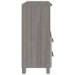 vidaXL Ντουλάπι HAMAR Αν. Γκρι 85 x 35 x 80 εκ. από Μασίφ Ξύλο Πεύκου