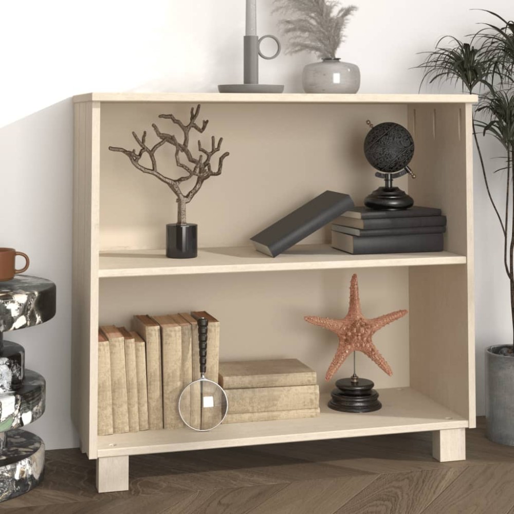 vidaXL Ντουλάπι HAMAR Καφέ Μελί 85 x 35 x 80 εκ. Μασίφ Ξύλο Πεύκου