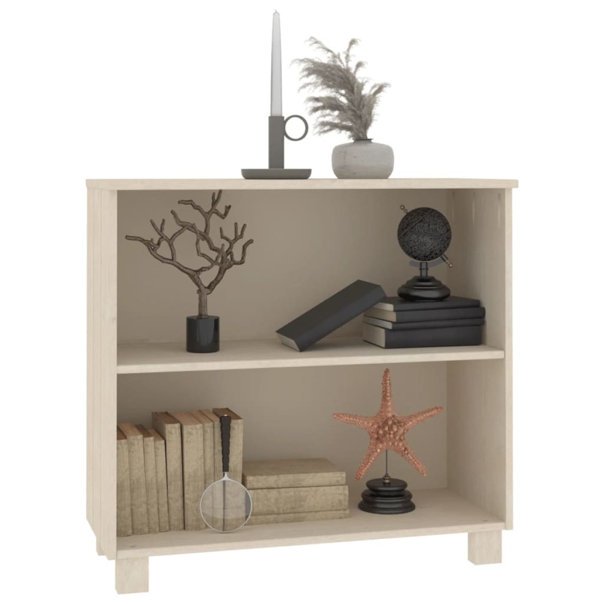 vidaXL Ντουλάπι HAMAR Καφέ Μελί 85 x 35 x 80 εκ. Μασίφ Ξύλο Πεύκου