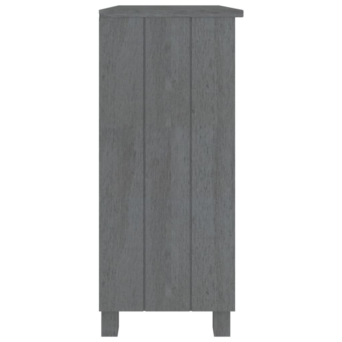 vidaXL Ντουλάπι HAMAR Σκ. Γκρι 85 x 35 x 80 εκ. από Μασίφ Ξύλο Πεύκου