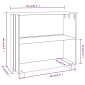 vidaXL Ντουλάπι HAMAR Σκ. Γκρι 85 x 35 x 80 εκ. από Μασίφ Ξύλο Πεύκου