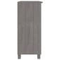 vidaXL Ντουλάπι HAMAR Αν. Γκρι 85 x 35 x 80 εκ. από Μασίφ Ξύλο Πεύκου
