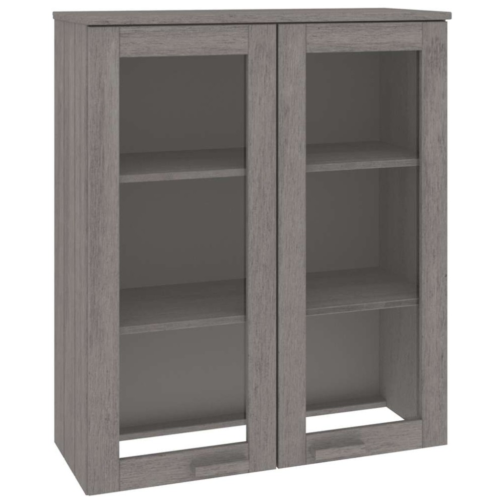 vidaXL Πάνω Μέρος Ντουλαπιού HAMAR Αν. Γκρι 85x35x100 εκ. Μασίφ Πεύκο
