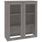 vidaXL Πάνω Μέρος Ντουλαπιού HAMAR Αν. Γκρι 85x35x100 εκ. Μασίφ Πεύκο