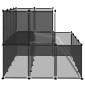 vidaXL Κλουβί Μικρών Ζώων Μαύρο 143x107x93 εκ. Πολυπροπυλένιο & Ατσάλι