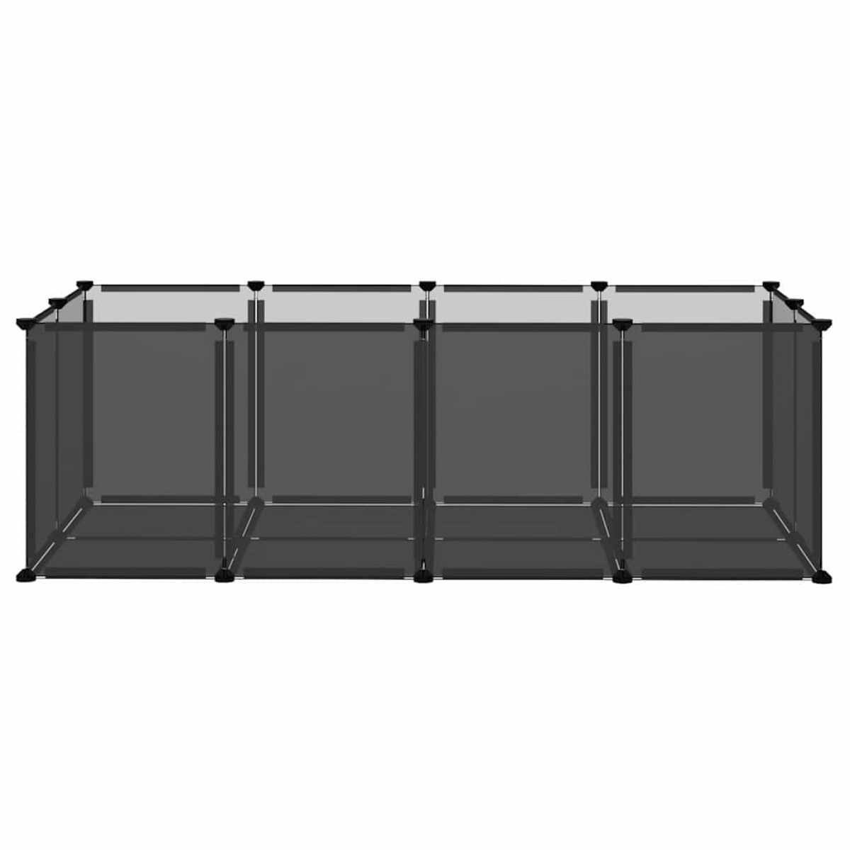 vidaXL Κλουβί Μικρών Ζώων Μαύρο 144x74x46,5 εκ. Πολυπροπυλένιο/Ατσάλι