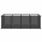 vidaXL Κλουβί Μικρών Ζώων Μαύρο 144x74x46,5 εκ. Πολυπροπυλένιο/Ατσάλι