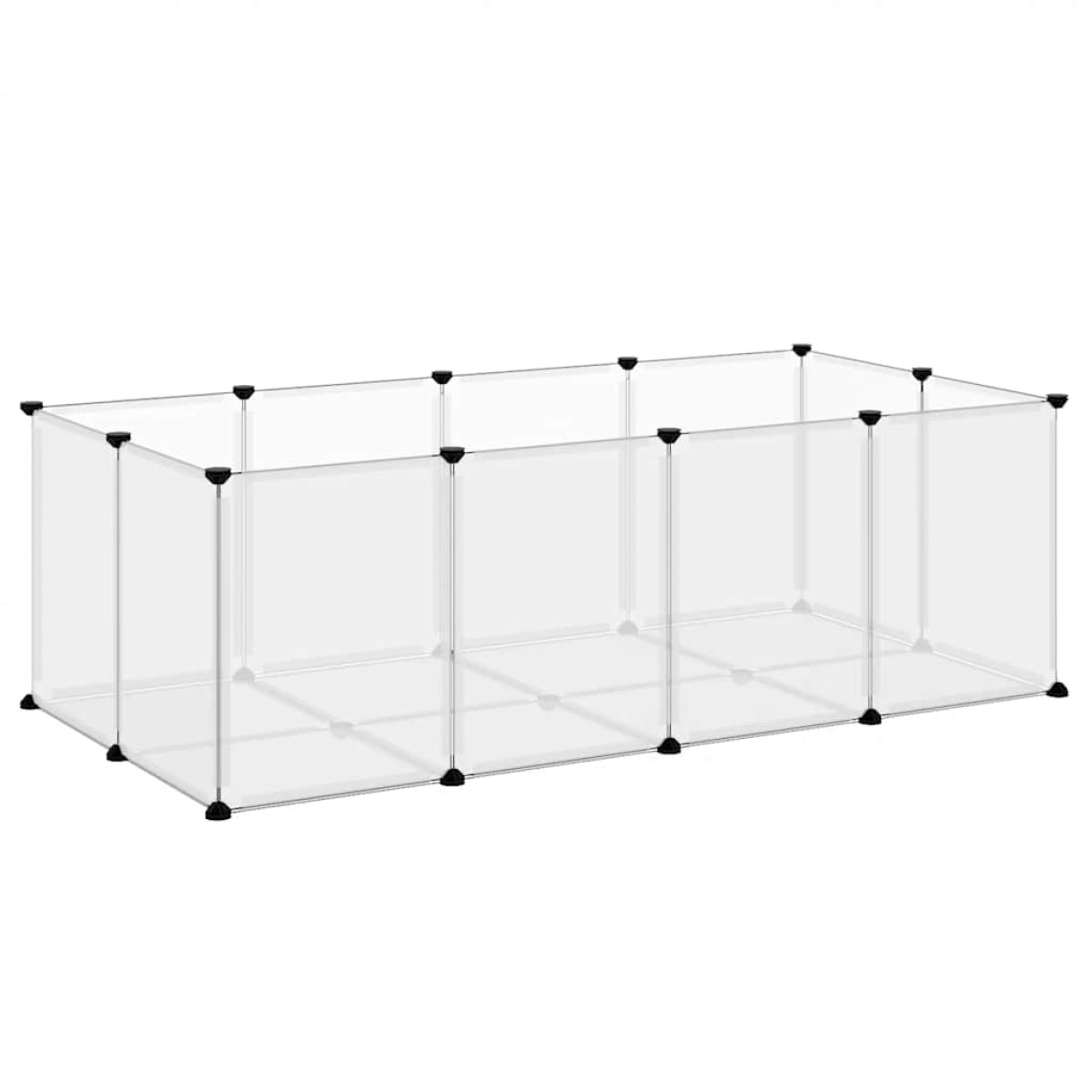 vidaXL Κλουβί Μικρών Ζώων Διαφανές 144x74x46,5 εκ Πολυπροπυλ. & Ατσάλι