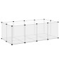 vidaXL Κλουβί Μικρών Ζώων Διαφανές 144x74x46,5 εκ Πολυπροπυλ. & Ατσάλι