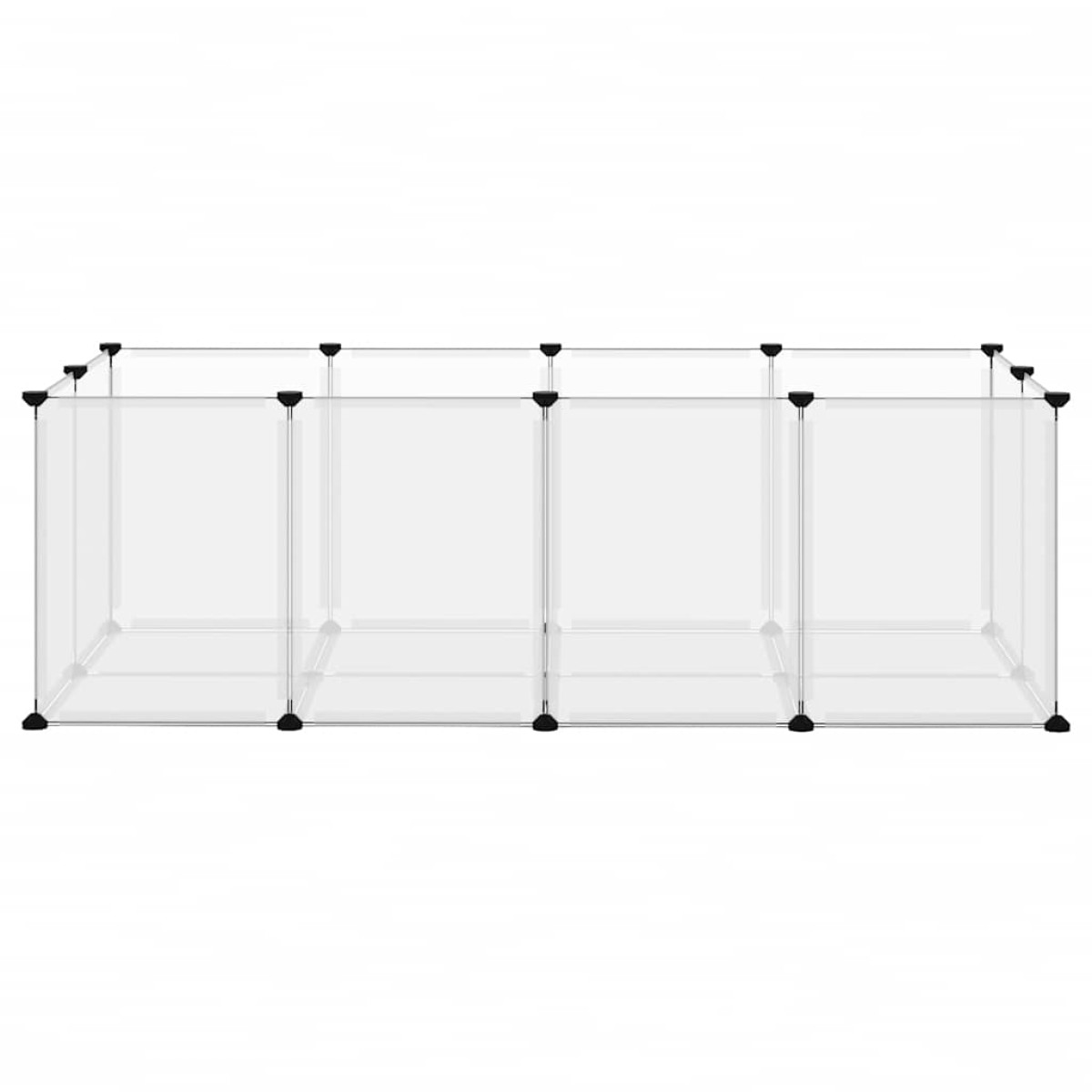 vidaXL Κλουβί Μικρών Ζώων Διαφανές 144x74x46,5 εκ Πολυπροπυλ. & Ατσάλι
