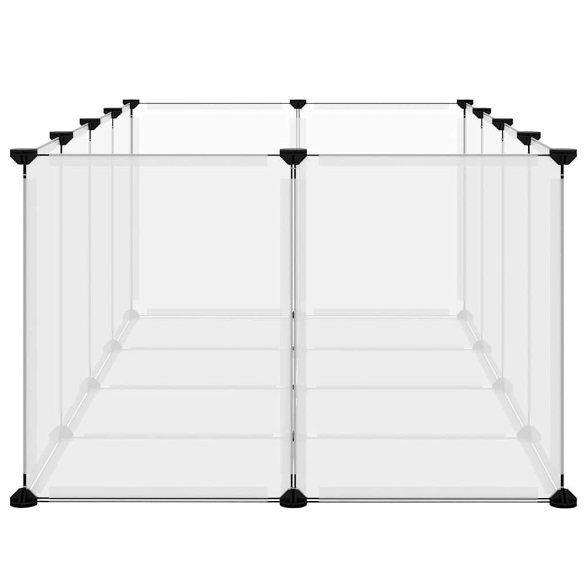 vidaXL Κλουβί Μικρών Ζώων Διαφανές 144x74x46,5 εκ Πολυπροπυλ. & Ατσάλι
