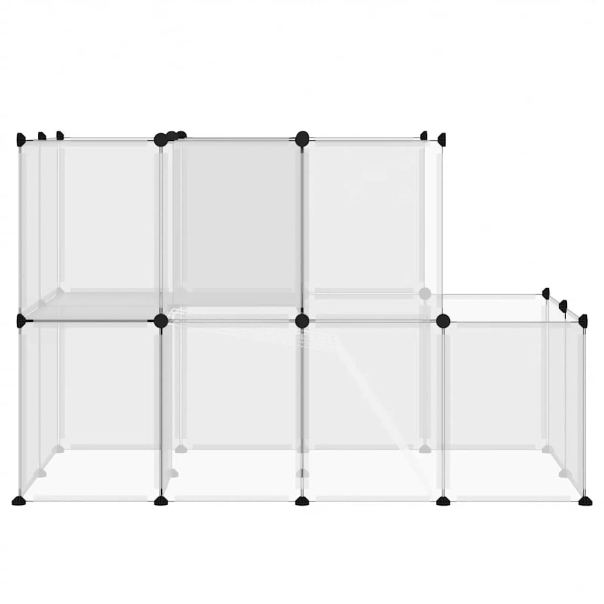 vidaXL Κλουβί Μικρών Ζώων Διαφανές 142x74x93 εκ. Πολυπροπυλένιο&Ατσάλι