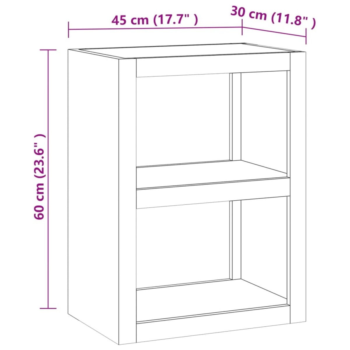 vidaXL Τραπεζάκι Βοηθητικό 45 x 30 x 60 εκ. από Μασίφ Ξύλο Teak