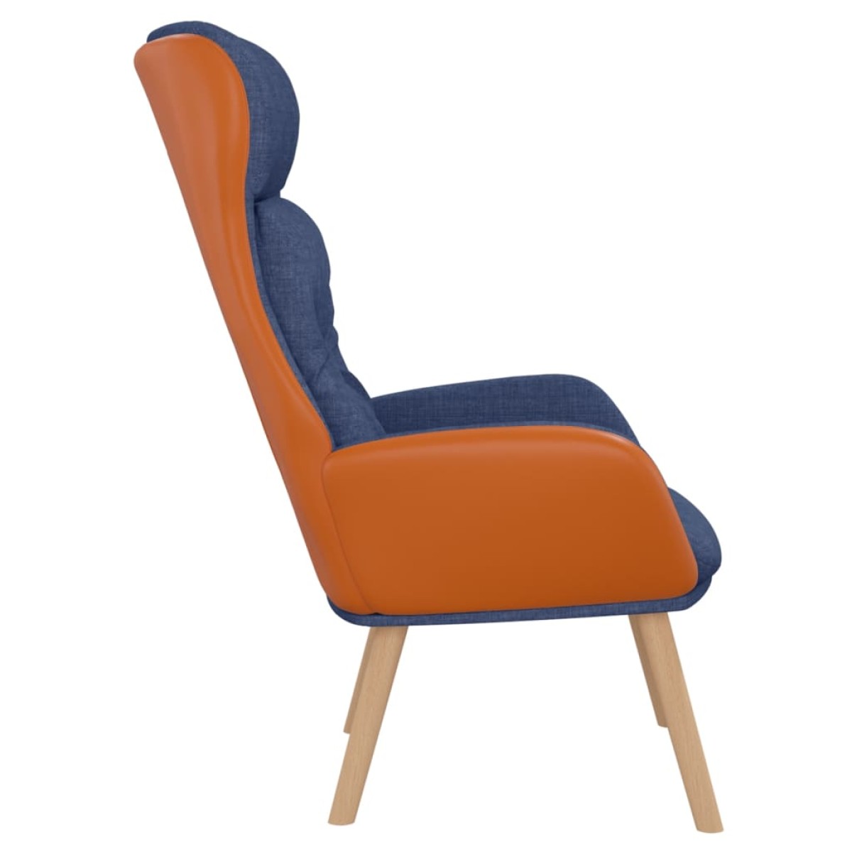 vidaXL Πολυθρόνα Relax Μπλε από Ύφασμα και PVC