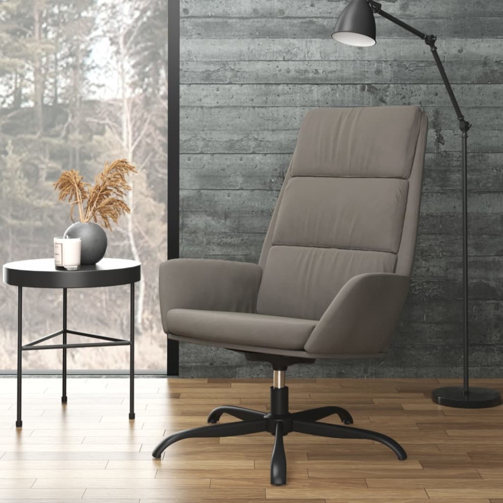vidaXL Πολυθρόνα Relax Ανοιχτό Γκρι Βελούδινη