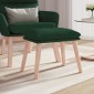 vidaXL Υποπόδιο Σκούρο Πράσινο 45 x 29,5 x 35 εκ. Υφασμάτινο