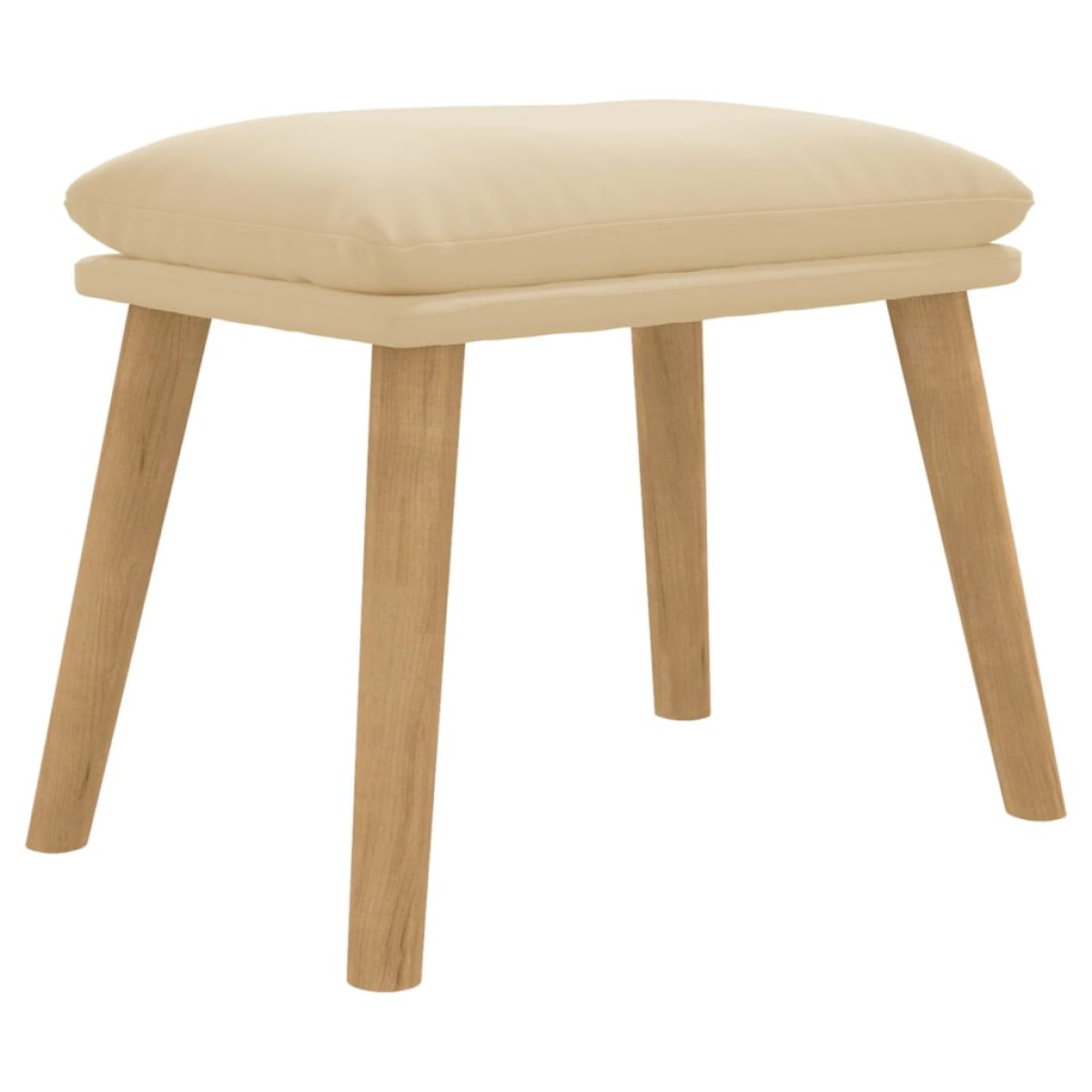 vidaXL Υποπόδιο Κρεμ 45x29,5x35 εκ. Βελούδινο