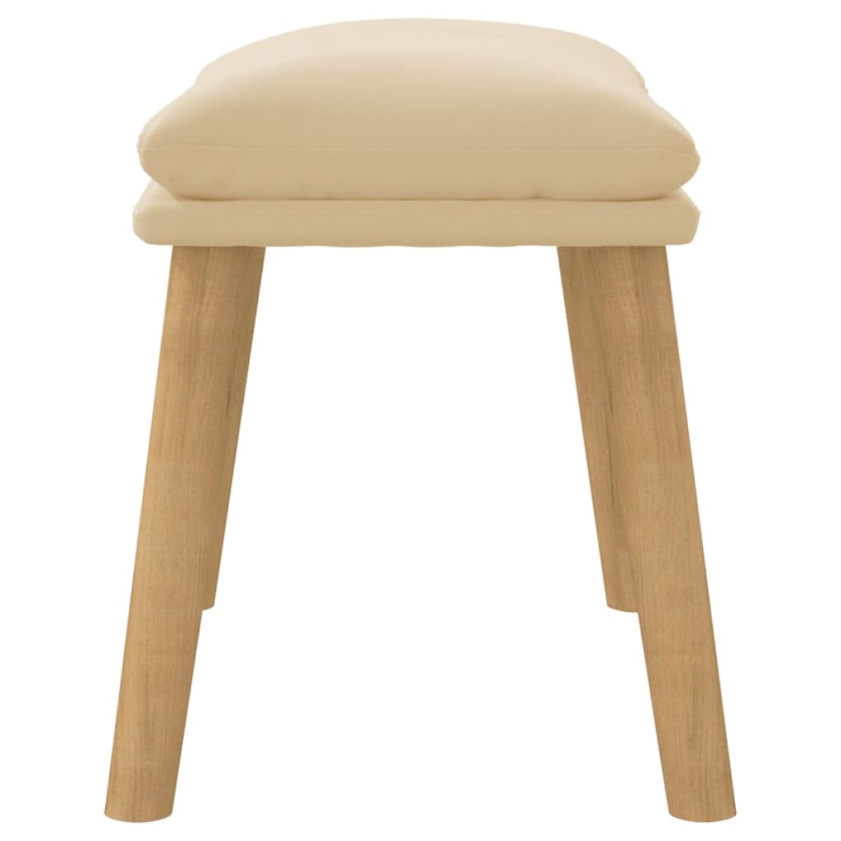 vidaXL Υποπόδιο Κρεμ 45x29,5x35 εκ. Βελούδινο