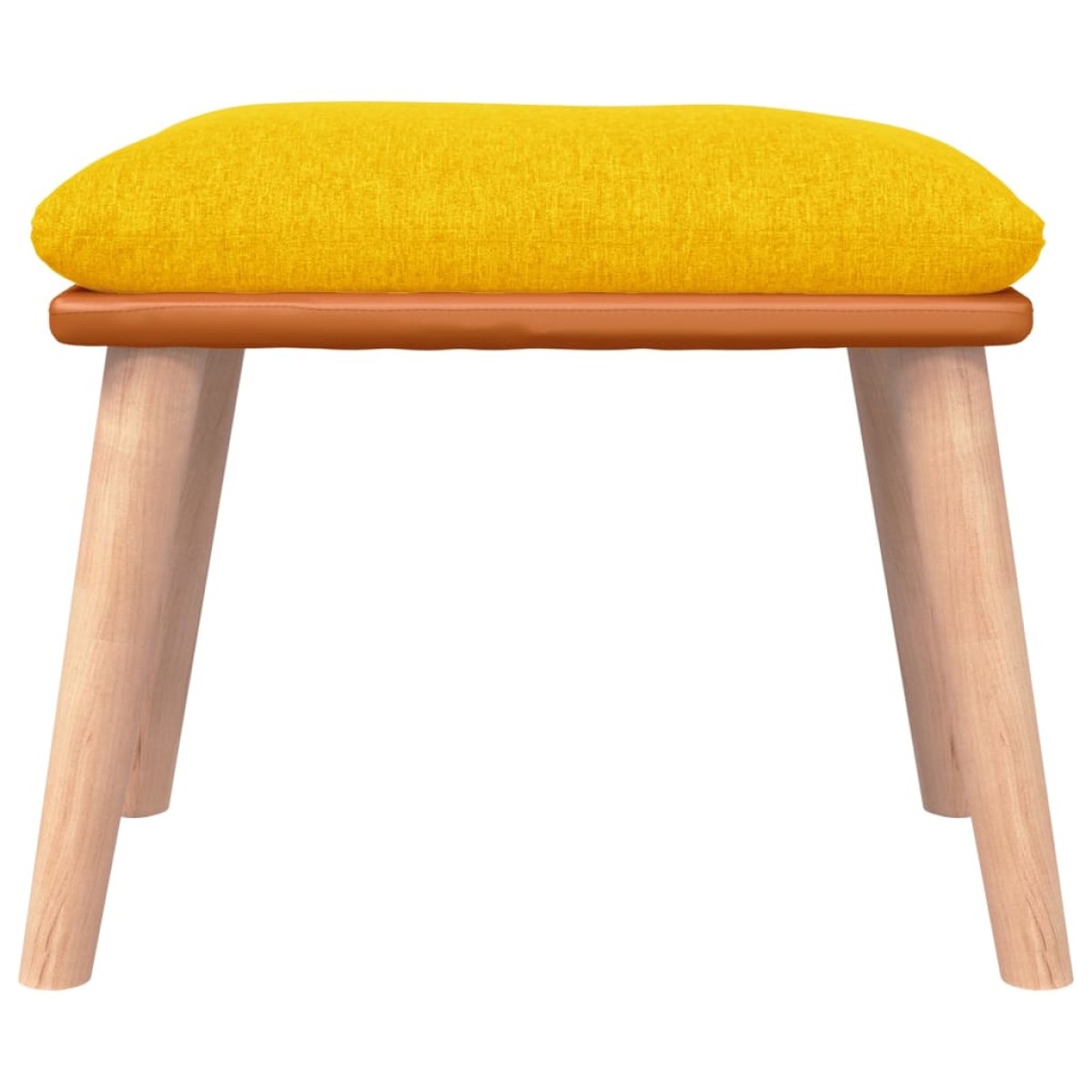 vidaXL Υποπόδιο Μουσταρδί 45x29,5x35 εκ. Ύφασμα & Συνθετικό Δέρμα