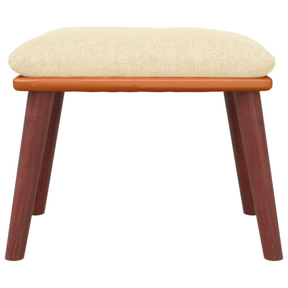 vidaXL Υποπόδιο Κρεμ 45x29,5x35 εκ. Ύφασμα & Συνθετικό Δέρμα
