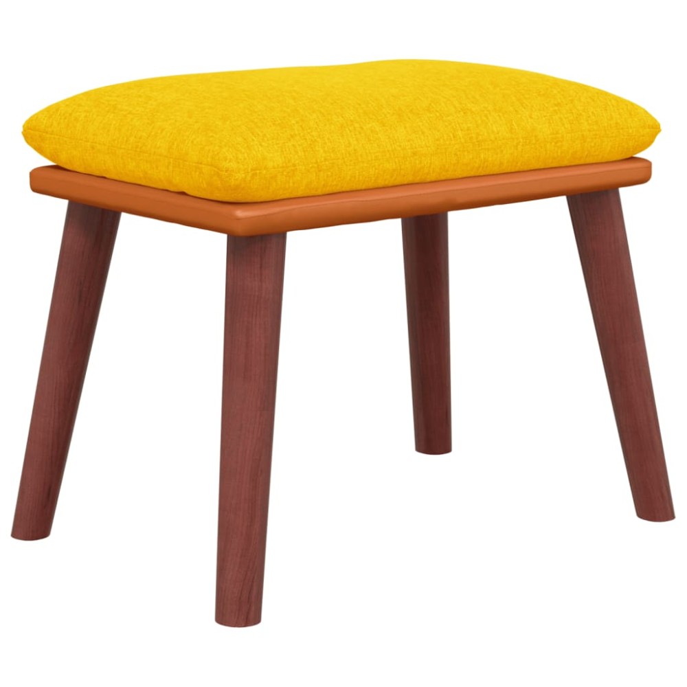vidaXL Υποπόδιο Μουσταρδί 45x29,5x35 εκ. Ύφασμα & Συνθετικό Δέρμα
