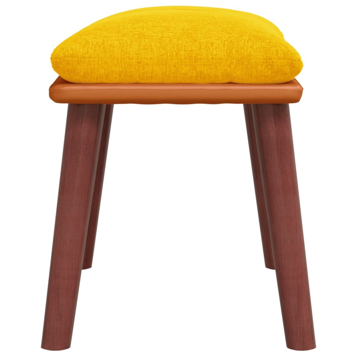 vidaXL Υποπόδιο Μουσταρδί 45x29,5x35 εκ. Ύφασμα & Συνθετικό Δέρμα