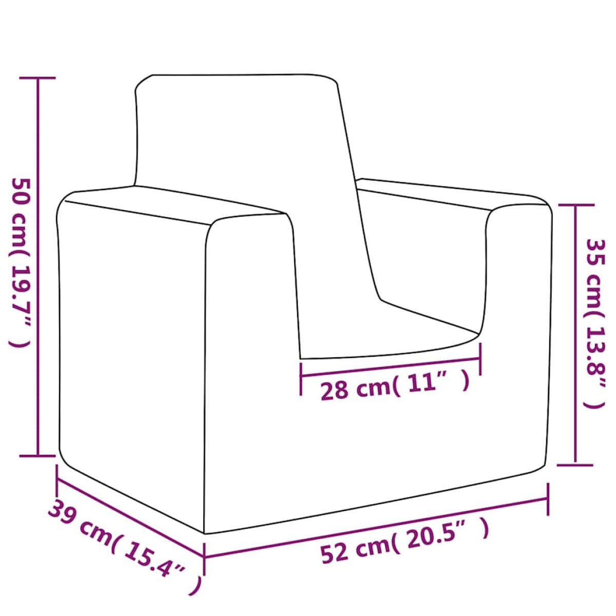 vidaXL Καναπές Παιδικός Κρεμ από Μαλακό Βελουτέ Ύφασμα