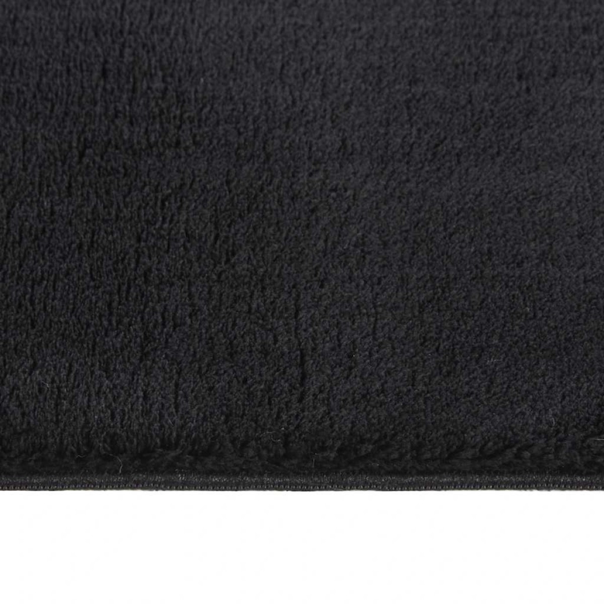 vidaXL Χαλί Πλενόμενο Μαλακό Shaggy Μαύρο 160 x 230 εκ. Αντιολισθητικό