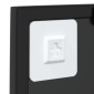 vidaXL Καθρέφτης Τοίχου Μαύρος 40 x 40 εκ. Μεταλλικός