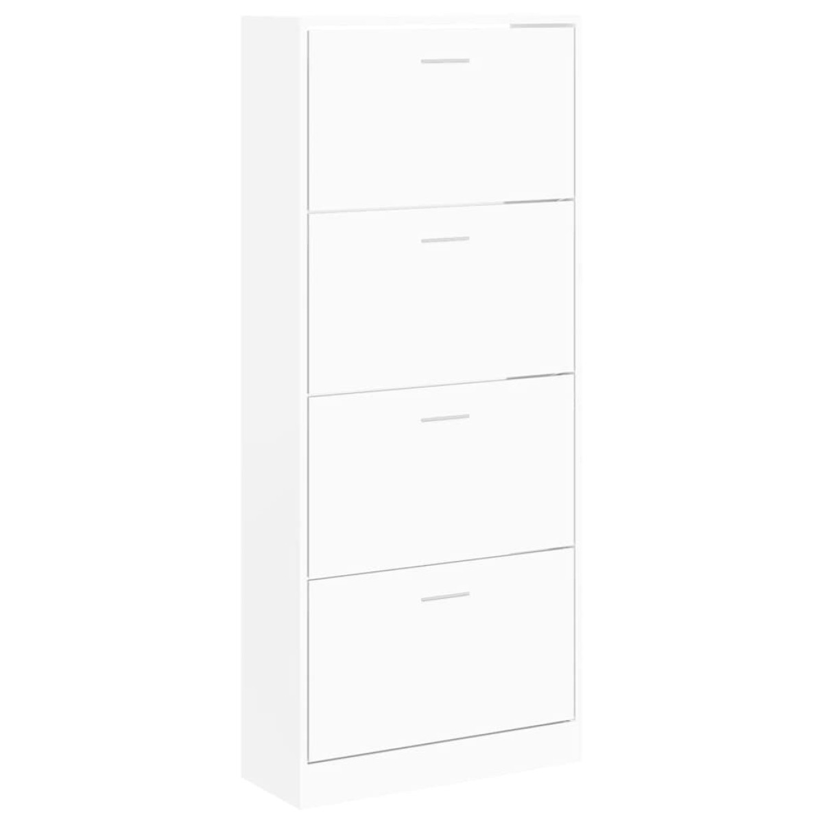 vidaXL Παπουτσοθήκη Λευκή 63 x 24 x 147 εκ. από Επεξεργασμένο Ξύλο