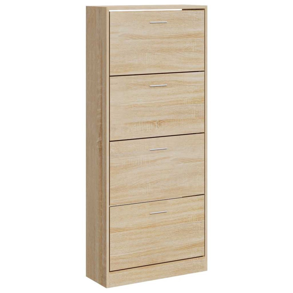 vidaXL Παπουτσοθήκη Sonoma Δρυς 63x24x147 εκ. από Επεξεργασμένο Ξύλο
