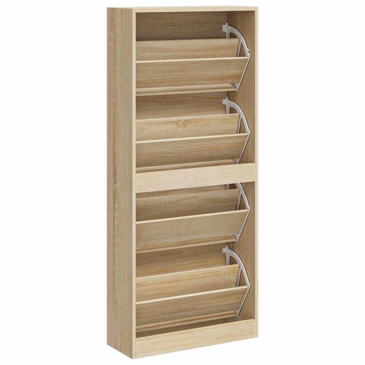 vidaXL Παπουτσοθήκη Sonoma Δρυς 63x24x147 εκ. από Επεξεργασμένο Ξύλο